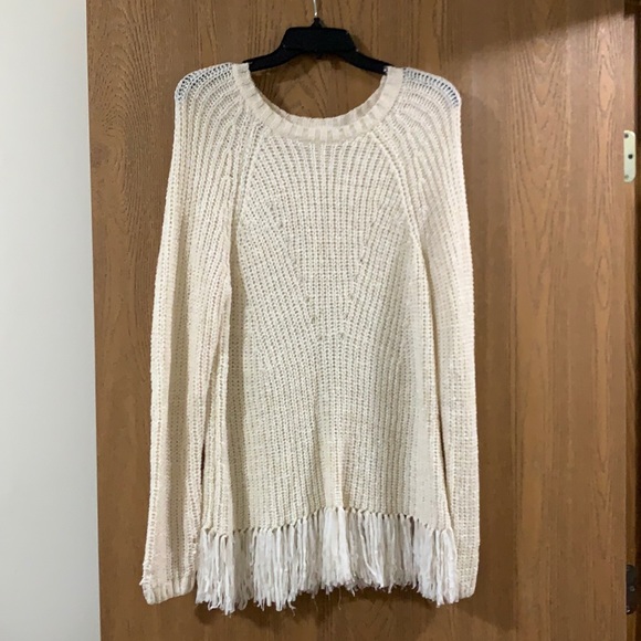 H&M Sweaters - 🌷 ▪️ H&M ▪️ Crochet Sweater with Fringe Hem